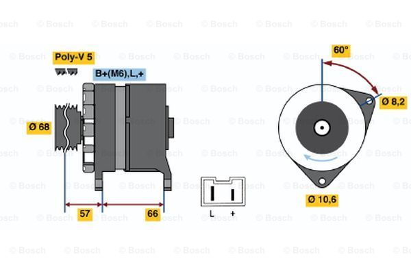 BOSCH Ģenerators 0 986 034 841