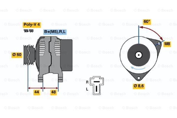 BOSCH Генератор 0 986 035 231