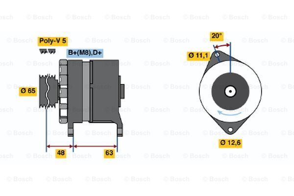 BOSCH Генератор 0 986 035 710