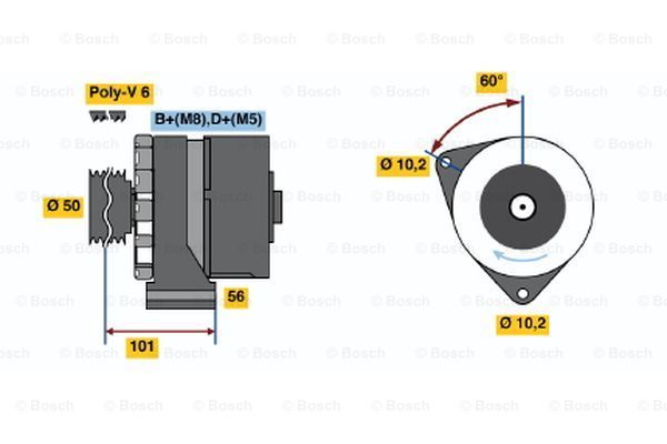 BOSCH Ģenerators 0 986 035 890