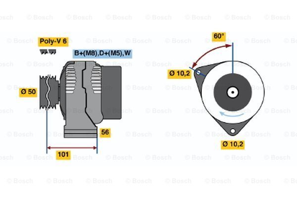 BOSCH Генератор 0 986 036 810