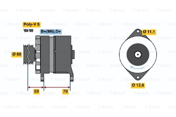 BOSCH Ģenerators 0 986 037 150