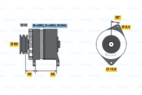 BOSCH Ģenerators 0 986 037 251