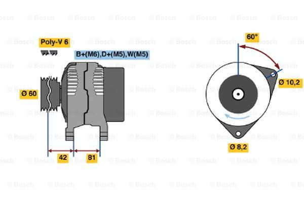 BOSCH Генератор 0 986 038 660