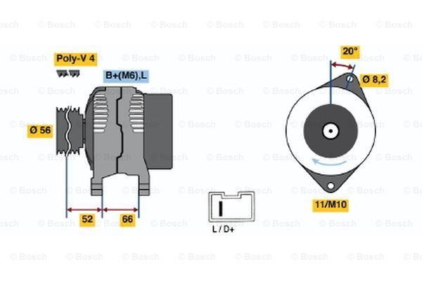 BOSCH Ģenerators 0 986 038 831