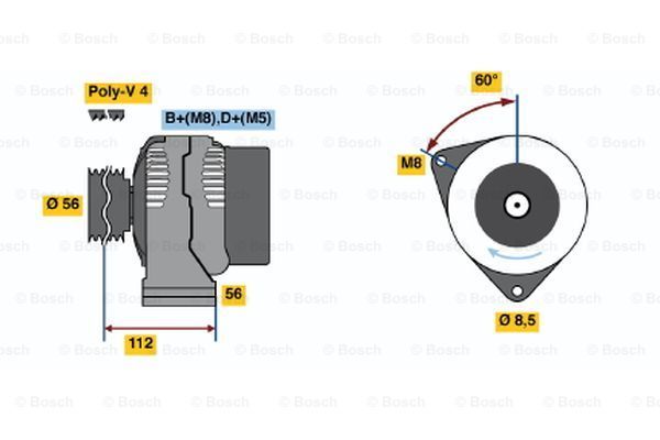 BOSCH Ģenerators 0 986 039 280