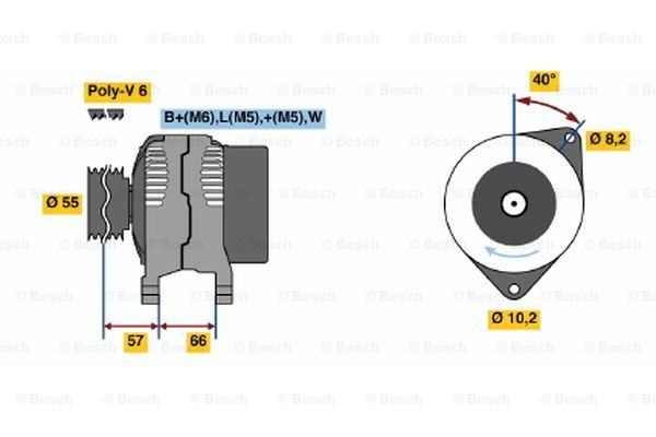 BOSCH Генератор 0 986 040 081