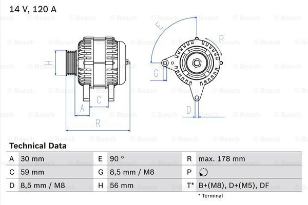 BOSCH Ģenerators 0 986 040 350