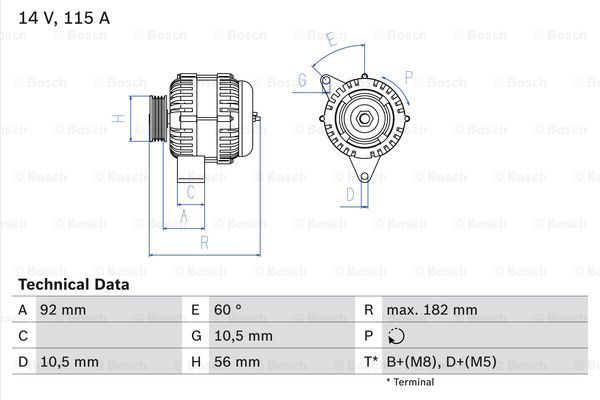 BOSCH Ģenerators 0 986 041 120