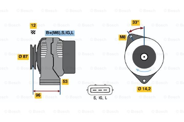 BOSCH Генератор 0 986 041 180