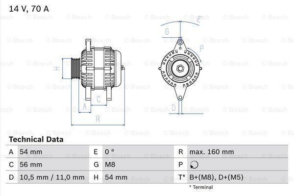 BOSCH Ģenerators 0 986 041 260