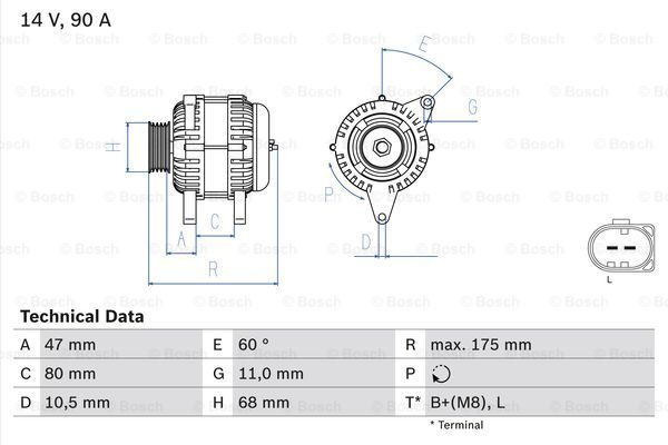 BOSCH Ģenerators 0 986 041 960