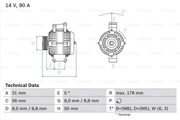 BOSCH Ģenerators 0 986 042 520