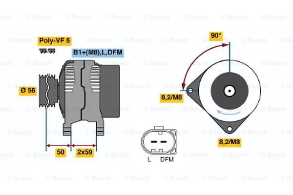 BOSCH Ģenerators 0 986 042 710