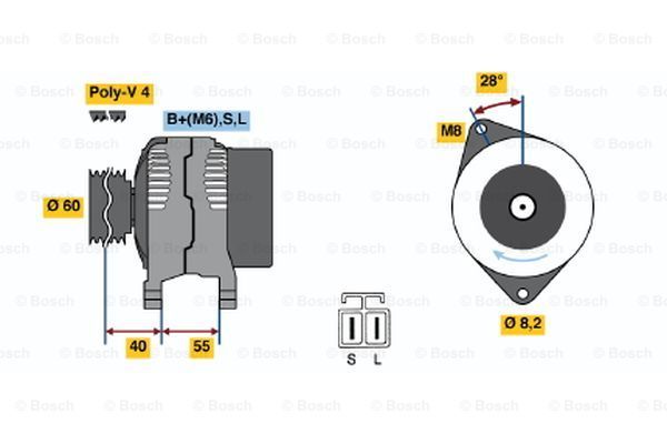 BOSCH Ģenerators 0 986 042 881