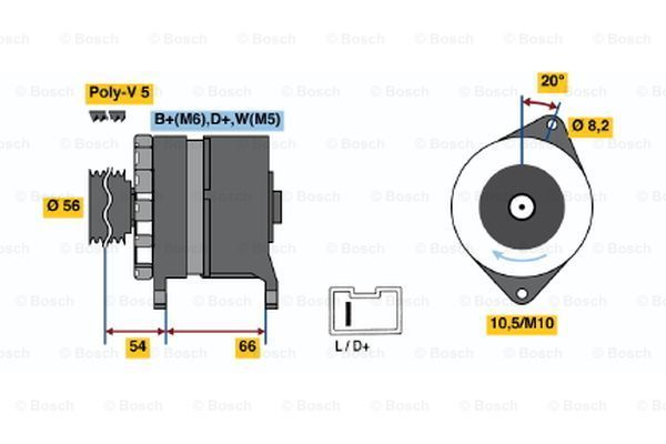 BOSCH Ģenerators 0 986 043 151