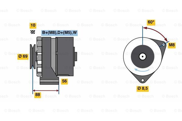 BOSCH Генератор 0 986 043 300