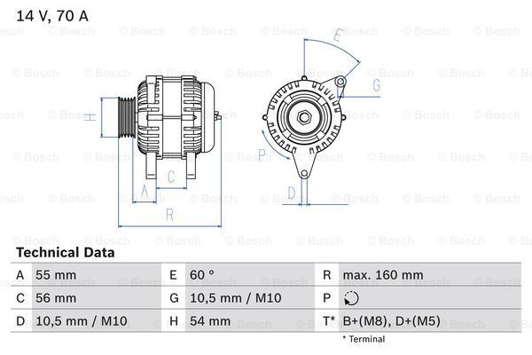 BOSCH Генератор 0 986 044 210