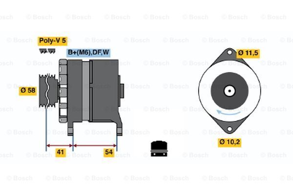 BOSCH Ģenerators 0 986 044 280