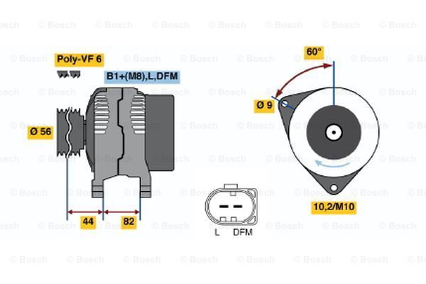 BOSCH Ģenerators 0 986 044 540