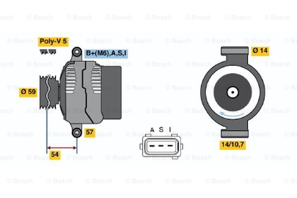 BOSCH Ģenerators 0 986 044 611