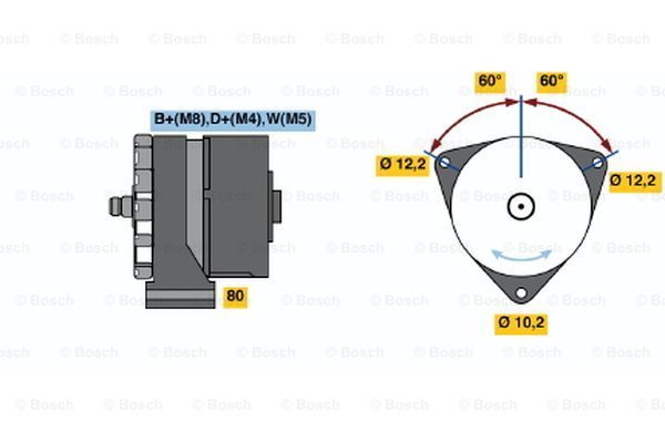 BOSCH Ģenerators 0 986 047 870