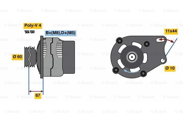 BOSCH Генератор 0 986 048 541