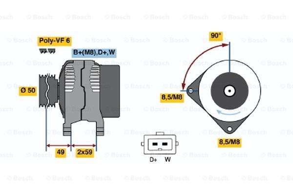 BOSCH Генератор 0 986 048 950