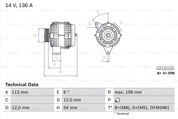 BOSCH Ģenerators 0 986 049 000