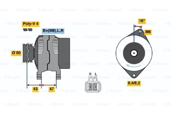 BOSCH Ģenerators 0 986 049 201