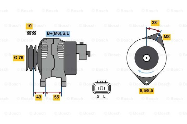 BOSCH Генератор 0 986 080 130