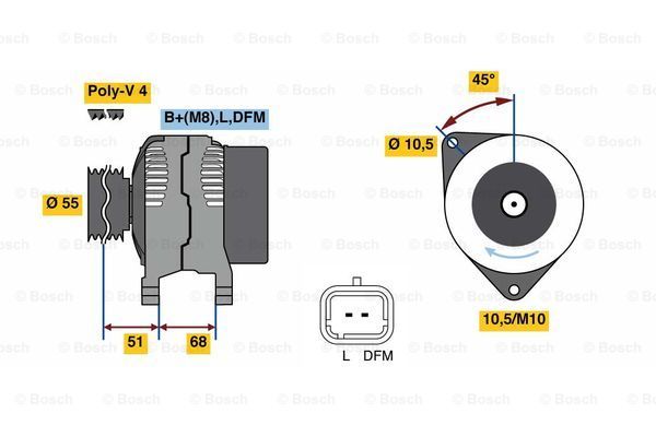 BOSCH Генератор 0 986 080 680