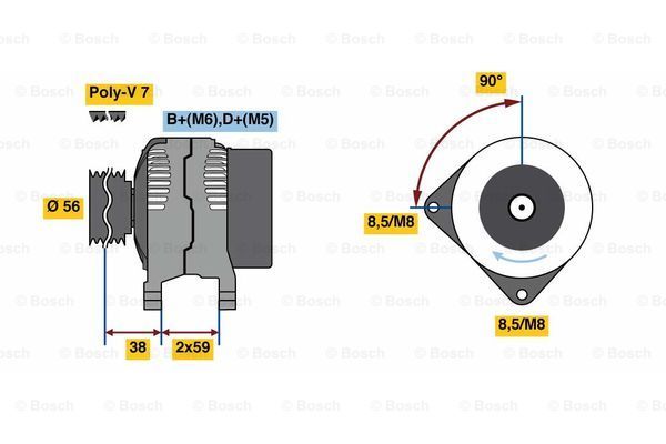 BOSCH Ģenerators 0 986 080 950