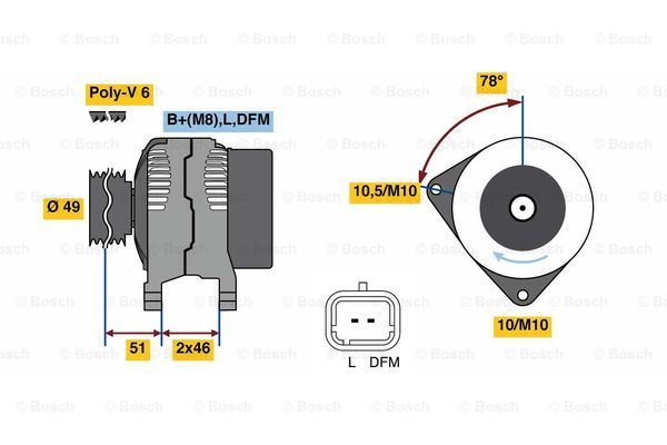 BOSCH Генератор 0 986 081 020