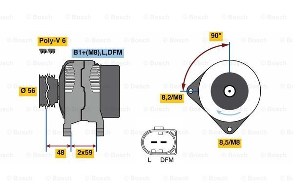 BOSCH Ģenerators 0 986 081 320