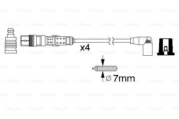 BOSCH Комплект проводов зажигания 0 986 356 345