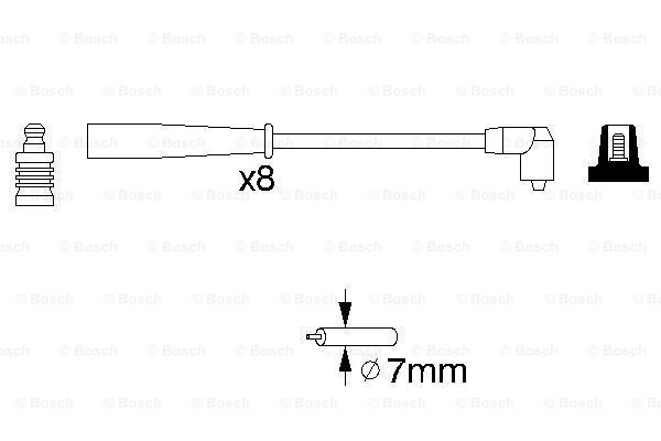 BOSCH Комплект проводов зажигания 0 986 356 707