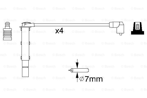 BOSCH Комплект проводов зажигания 0 986 356 787