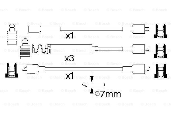 BOSCH Augstsprieguma vadu komplekts 0 986 356 826