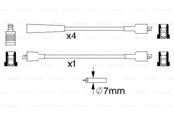 BOSCH Комплект проводов зажигания 0 986 356 840