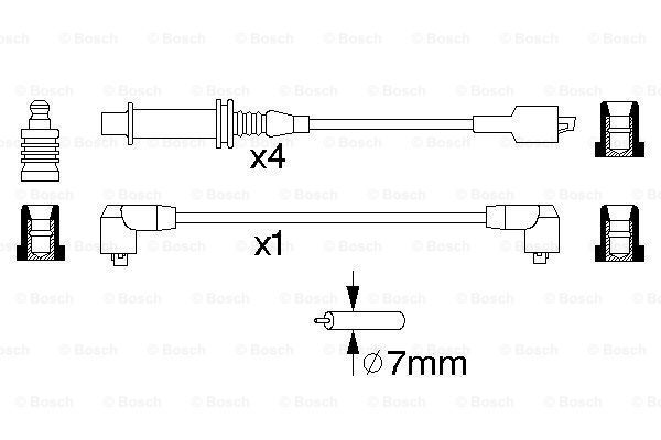 BOSCH Комплект проводов зажигания 0 986 356 848