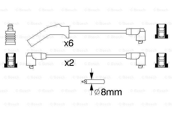 BOSCH Комплект проводов зажигания 0 986 356 879