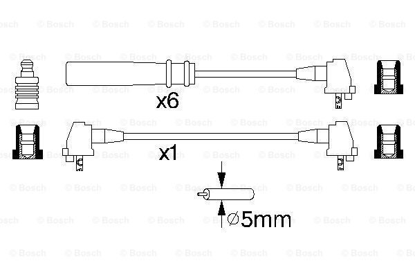 BOSCH Комплект проводов зажигания 0 986 356 937