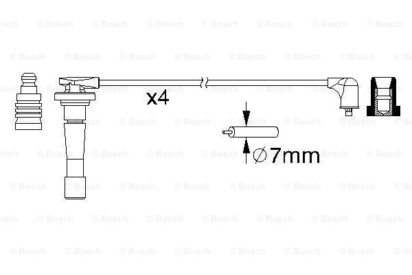 BOSCH Комплект проводов зажигания 0 986 357 150