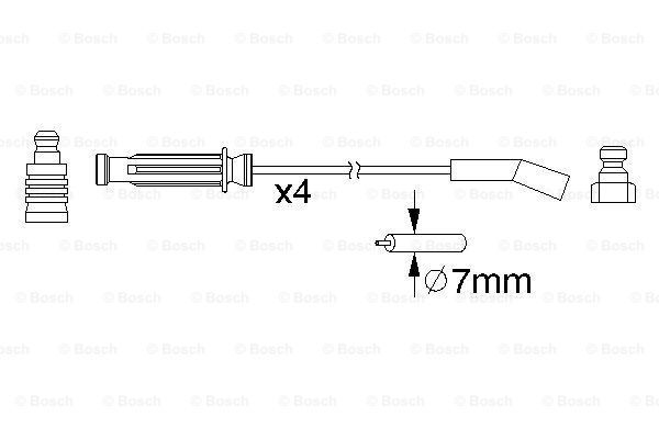 BOSCH Augstsprieguma vadu komplekts 0 986 357 188