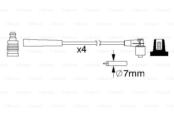 BOSCH Комплект проводов зажигания 0 986 357 193