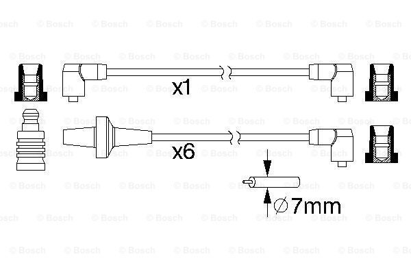 BOSCH Augstsprieguma vadu komplekts 0 986 357 220