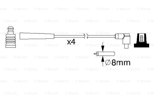 BOSCH Комплект проводов зажигания 0 986 357 221