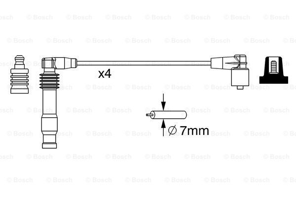 BOSCH Комплект проводов зажигания 0 986 357 228