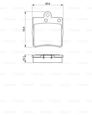 BOSCH Комплект тормозных колодок, дисковый тормоз 0 986 424 496